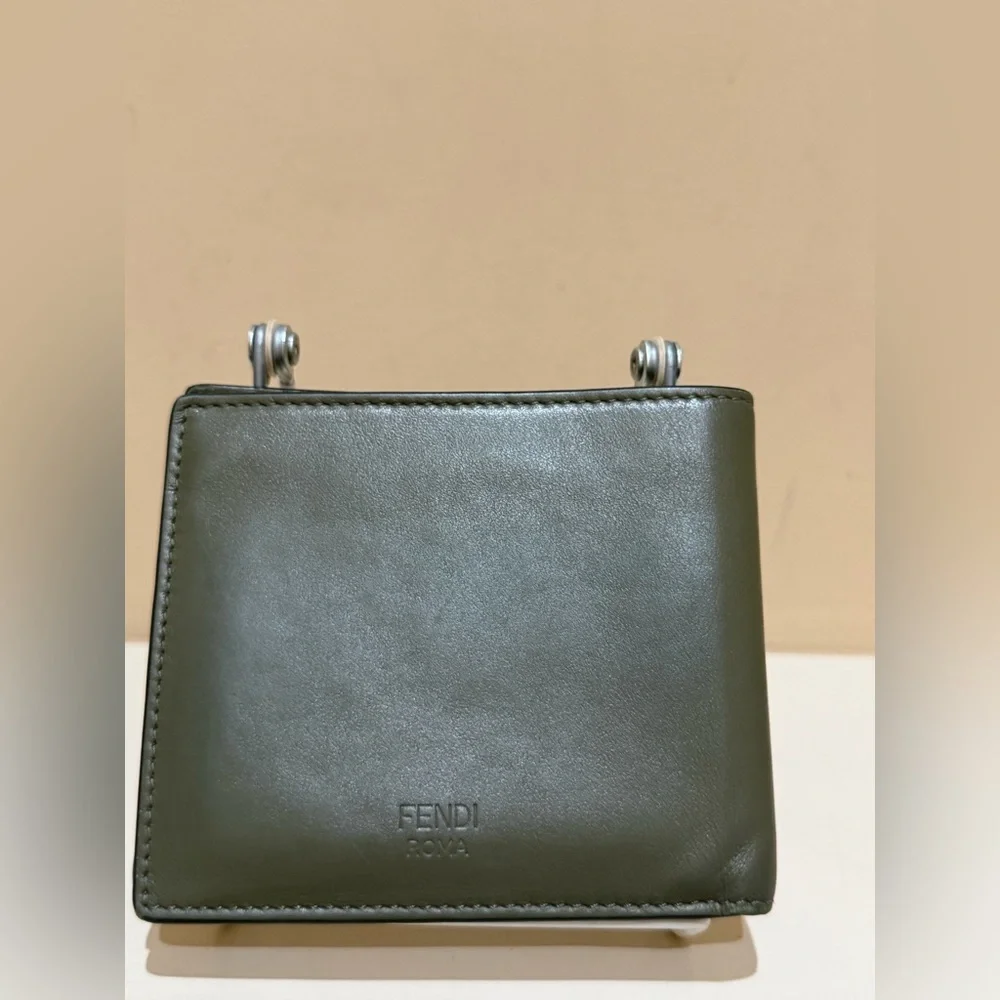Fendi Olive Green Monster Eyes Bifold Wallet 2018